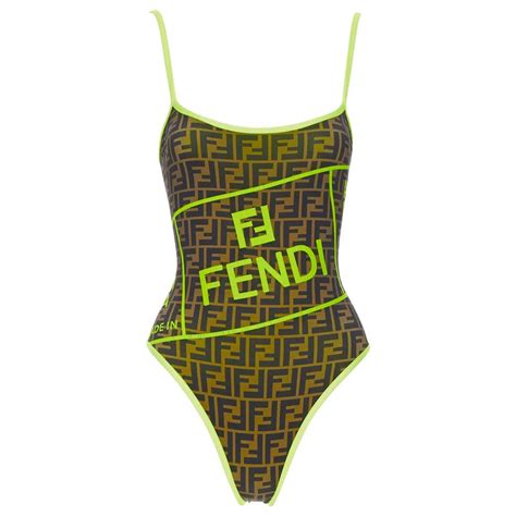 fendi swimsuit cover up|Fendi neon bikini.